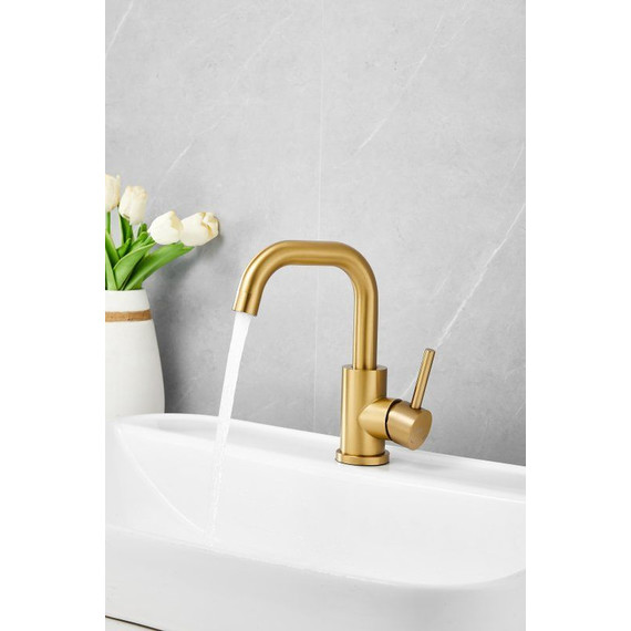 Смеситель для раковины Belz B10810-5, золото фото 6