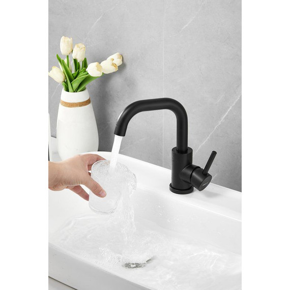 Смеситель для раковины Belz B10810-7, чёрный фото 5