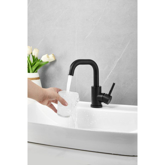 Смеситель для раковины Belz B10810-7, чёрный фото 13