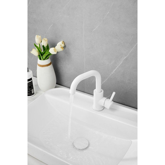 Смеситель для раковины Belz B10810-8, белый матовый фото 10