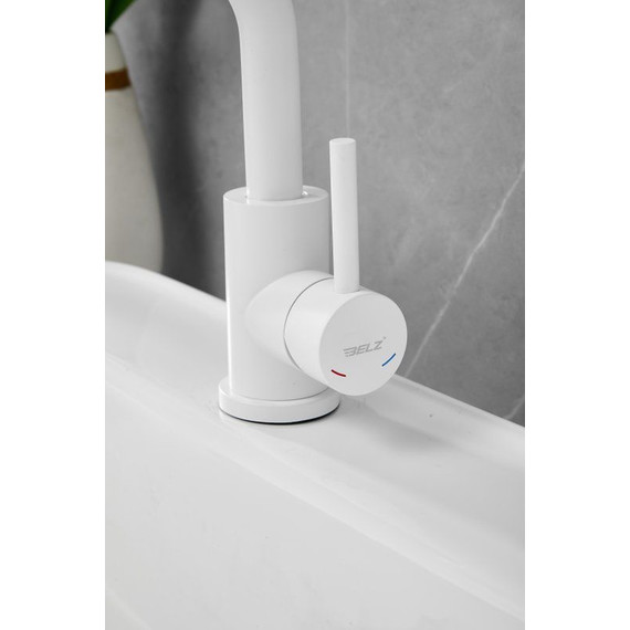 Смеситель для раковины Belz B10810-8, белый матовый фото 15