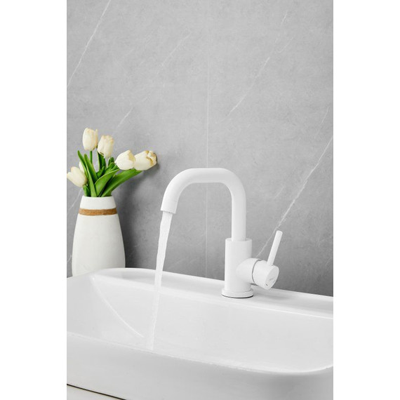 Смеситель для раковины Belz B10810-8, белый матовый фото 19