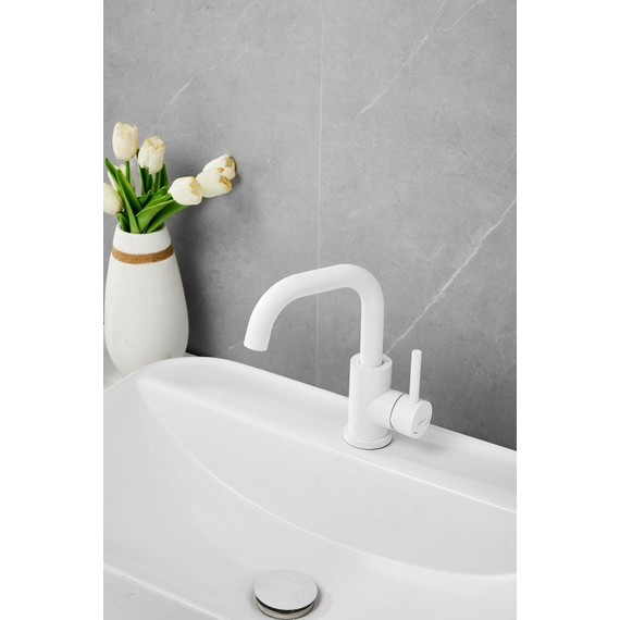 Смеситель для раковины Belz B10810-8, белый матовый фото 20