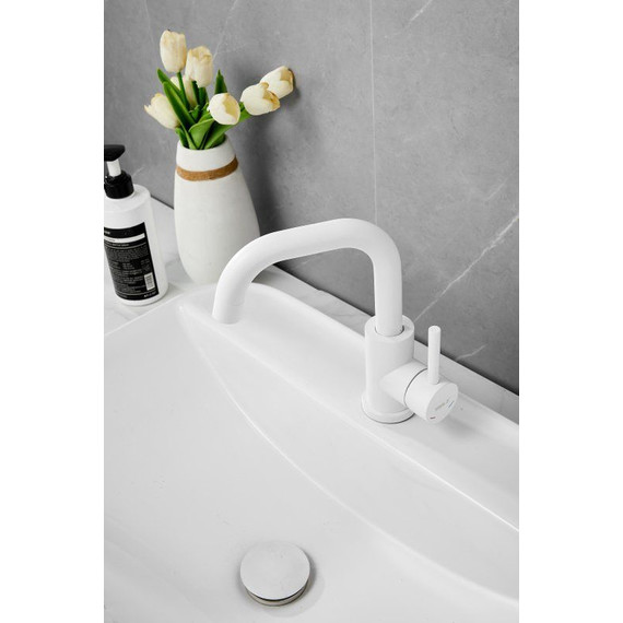 Смеситель для раковины Belz B10810-8, белый матовый фото 5