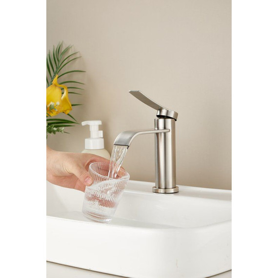 Смеситель для раковины Belz B10812-1, сатин фото 8