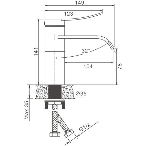 Смеситель для раковины Belz B10812-1, сатин фото 23