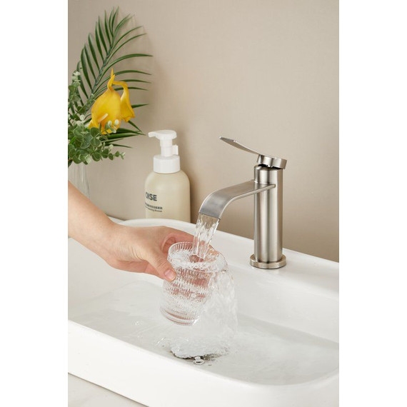 Смеситель для раковины Belz B10812-1, сатин фото 4