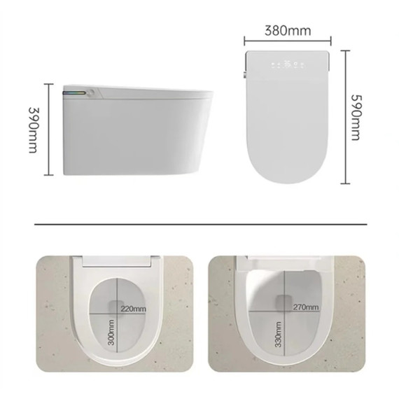 Унитаз-биде подвесной электронный SantiLine SL-5037 (инсталляция в комплекте) фото 5