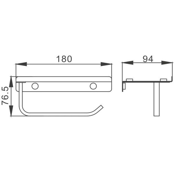 Держатель для туалетной бумаги Haiba HB330, нержавеющая сталь фото 2