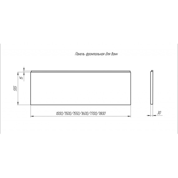 Панель фронтальная Aquatek универсальная 160 см EKR-F0000106 фото 3