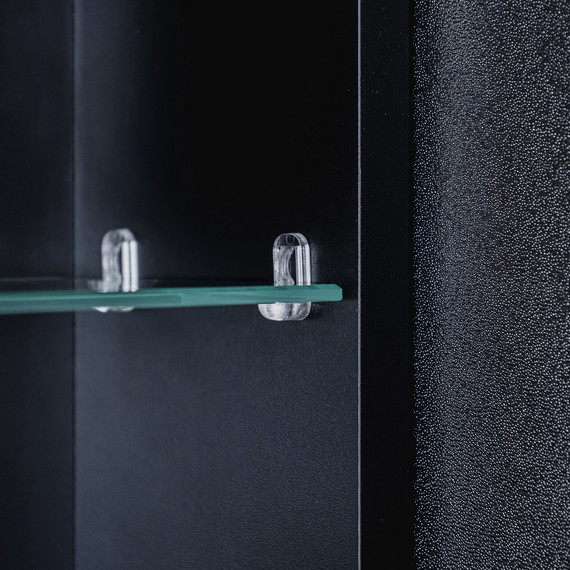 Зеркало-шкаф Abber Kontur 50 см AG6339SWHB, чёрный фото 4