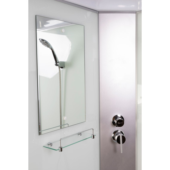 Душевая кабина Niagara Classic NG-2307-14 80х80х215 см, высокий поддон (40см), стекло матовое, профиль серебро (безсиликоновая сборка) фото 16