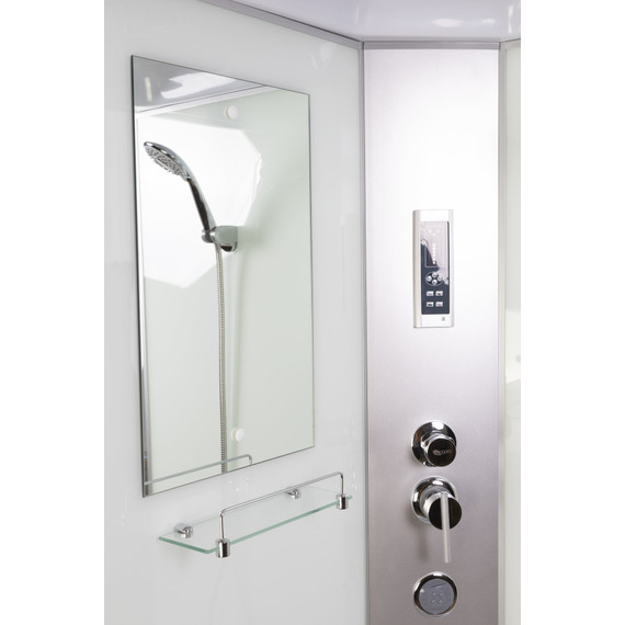 Душевая кабина Niagara Classic 80х80х215 см NG-2307-14F, высокий поддон (40см), стекло матовое, профиль серебро (безсиликоновая сборка) фото 5