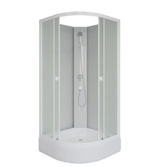 Душевая кабина Niagara Promo P90/26/MT/BK 90х90х200 см, со среднем поддоном (26см), профиль белый, стекло матовое (безсиликоновая сборка) фото 13