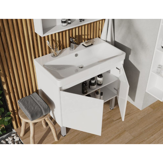 Тумба подвесная с раковиной Акватон Сканди 80 см 1A283001SD010 фото 9