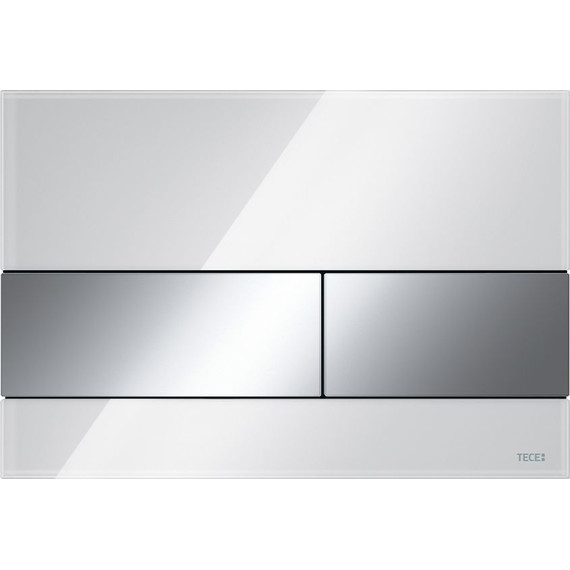 Кнопка смыва TECEsquare 9240802, белое стекло/хром глянцевый фото 