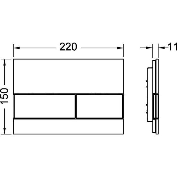 Кнопка смыва TECEsquare 9240801, белое стекло/нержавеющая сталь фото 2