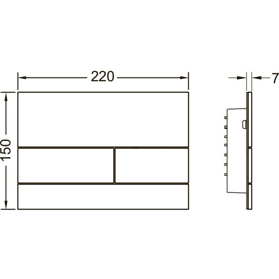 Кнопка смыва TECEsquare II 9240824, белое стекло фото 2