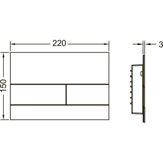 Кнопка смыва TECEsquare II 9240831, хром глянцевый фото 2