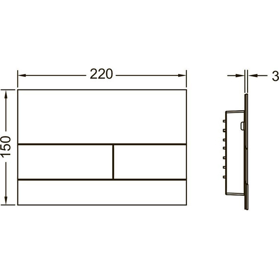 Кнопка смыва TECEsquare II 9240833, металлическая, чёрный матовый фото 2