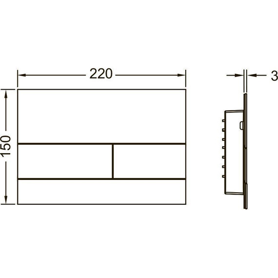 Кнопка смыва TECEsquare II 9240834, белый матовый фото 2