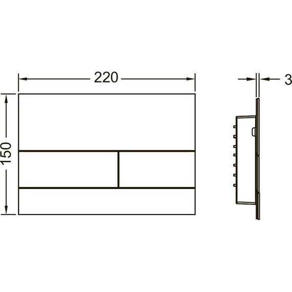 Кнопка смыва TECEsquare II 9240839, металлическая, глянец/позолоченный фото 2
