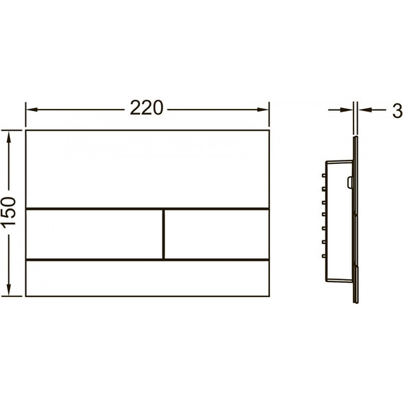 Кнопка смыва TECEsquare II 9240843, сатин/никелированный фото 2
