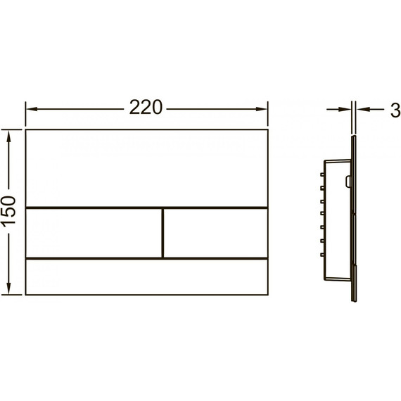 Кнопка смыва TECEsquare II 9240847, сатин позолоченный фото 2