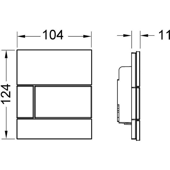 Кнопка смыва TECEsquare Urinal 9242805, зелёный/хром глянцевый фото 2