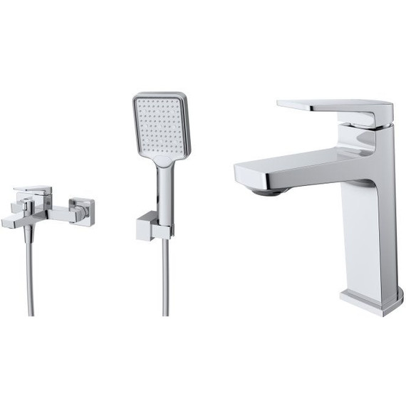 Набор смесителей BelBagno: Смеситель для ванны ARDENTE-VASM-CRM + смеситель для раковины ARDENTE-LVM-CRM-W0 (Новинка 2025) фото 2