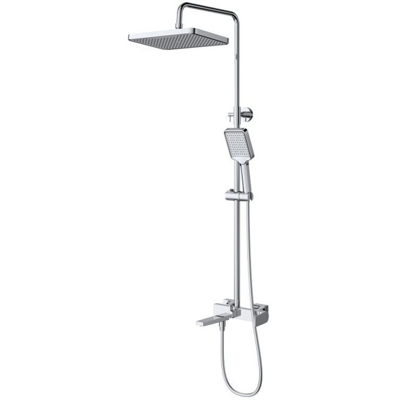 Душевой комплект BelBagno: Душевая стойка ARDENTE-VSCM-CRM + смеситель для раковины ARDENTE-LVM-CRM-W0 (Новинка 2025) фото 7
