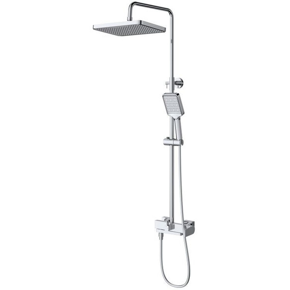 Душевой комплект BelBagno: Душевая стойка ARDENTE-VSCM-CRM + смеситель для раковины ARDENTE-LVM-CRM-W0 (Новинка 2025) фото 4