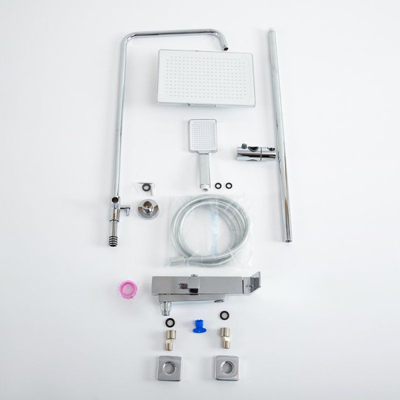 Душевой комплект BelBagno: Душевая стойка ARDENTE-VSCM-CRM + смеситель для раковины ARDENTE-LVM-CRM-W0 (Новинка 2025) фото 10