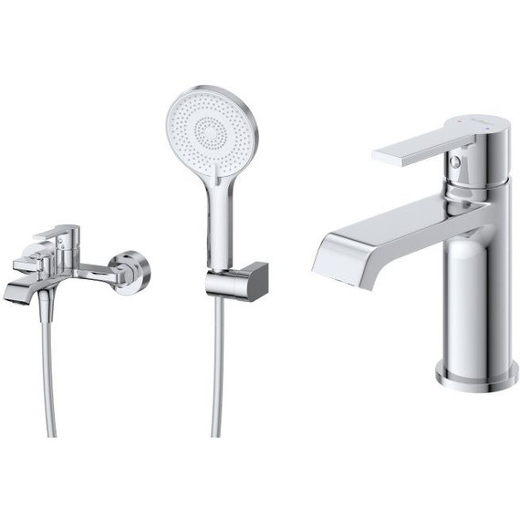 Набор смесителей BelBagno: Смеситель для ванны AURORA-VASM-CRM + смеситель для раковины AURORA-LVM-CRM-W0 (Новинка 2025) фото 3