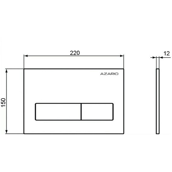 Кнопка смыва Azario AZ-ИУ00014, хром глянцевый фото 3