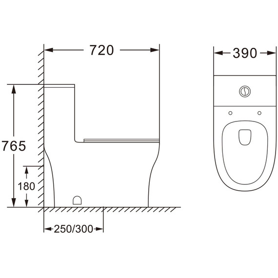 Унитаз-моноблок Azario Sinto AZ-1098 с крышкой микролифт - 3 Унитаз-моноблок Azario Sinto AZ-1098 с крышкой микролифт фото 3