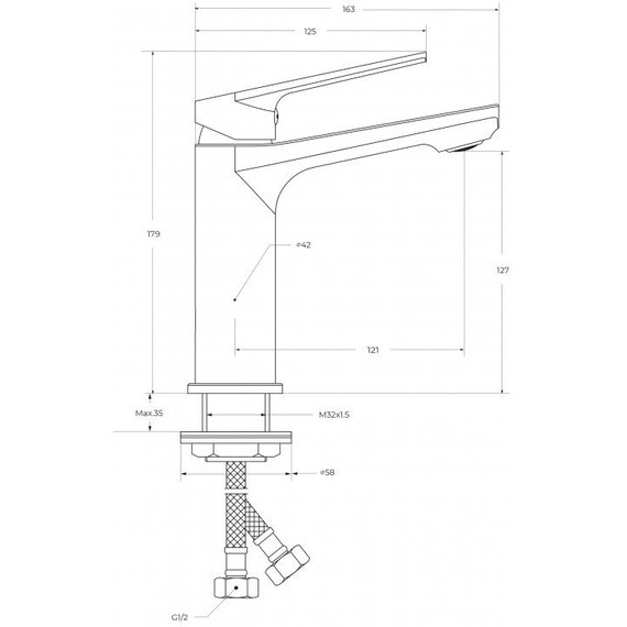 Набор смесителей Cezares: Смеситель для ванны COMFORT-VD-01 + смеситель для раковины COMFORT-LS-01-W0 (Новинка 2025) фото 15