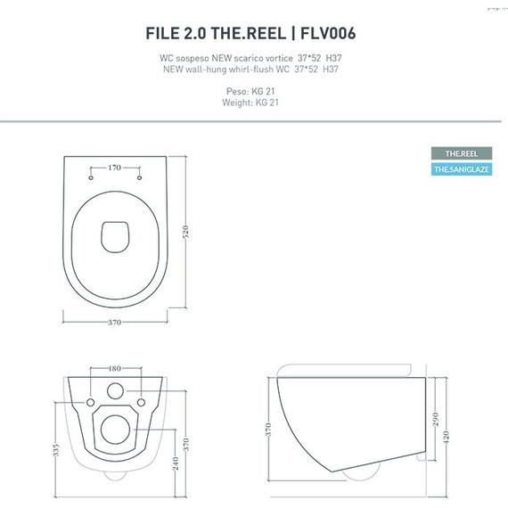 Унитаз подвесной безободковый ArtCeram File 2.0 FLV006 40 00, tortora matt фото 2