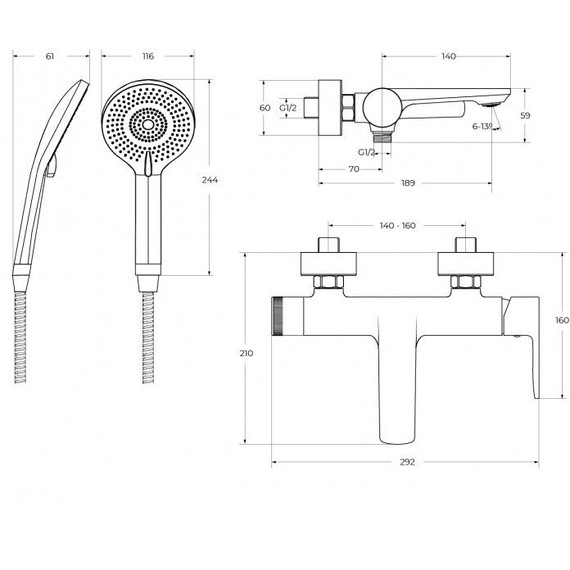 Набор смесителей Cezares: Смеситель для ванны LUX-VD-01 + смеситель для раковины LUX-LS-01-W0 (Новинка 2025) фото 16