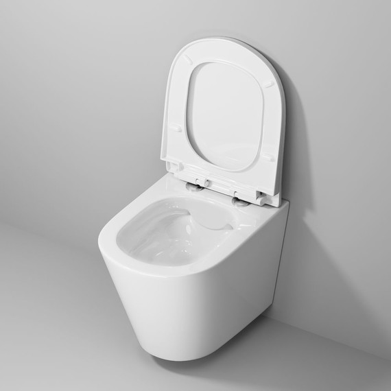 Унитаз подвесной безободковый Niagara Vista NG-9302 с тонкой крышкой микролифт фото 4