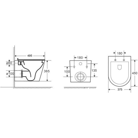 Унитаз подвесной безободковый Niagara Vista NG-9302 с тонкой крышкой микролифт фото 6