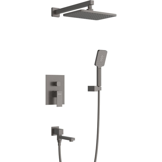 Душевая система для ванны Cezares SLIDER-VDSET-GM, оружейная сталь - 4 Душевая система для ванны Cezares SLIDER-VDSET-GM, оружейная сталь фото 4