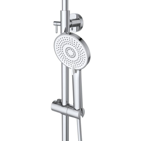 Душевой комплект BelBagno: Душевая стойка AURORA-VSCM-CRM + смеситель для раковины AURORA-LVM-CRM-W0 (Новинка 2025) фото 11