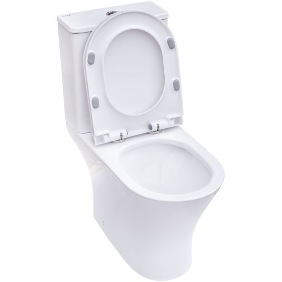 Унитаз-компакт безободковый Sole Boho Turbo с тонкой крышкой микролифт (система смыва Торнадо) фото 5