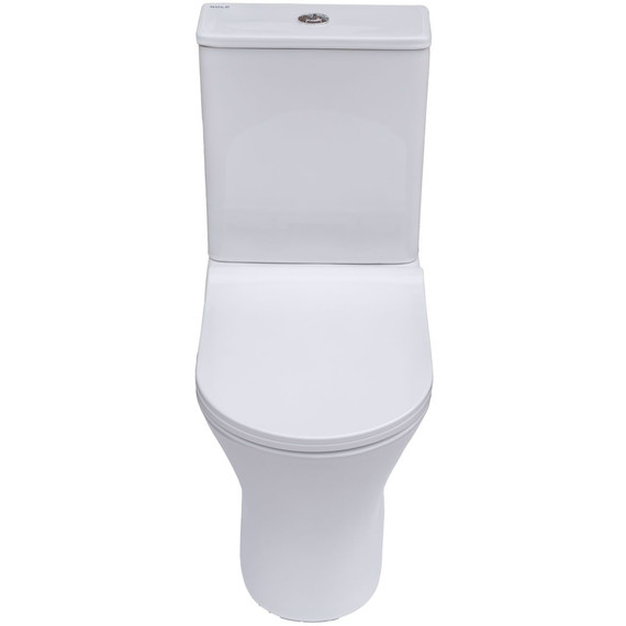 Унитаз-компакт безободковый Sole Boho Turbo с тонкой крышкой микролифт (система смыва Торнадо) фото 6