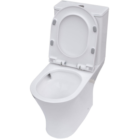 Унитаз-компакт безободковый Sole Boho Turbo с тонкой крышкой микролифт (система смыва Торнадо) фото 9