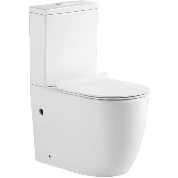 Унитаз-компакт безободковый Sole Porto Turbo с тонкой крышкой микролифт (система смыва Торнадо) фото 2