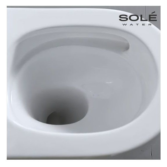 Унитаз-компакт безободковый Sole Porto Turbo с тонкой крышкой микролифт (система смыва Торнадо) фото 4