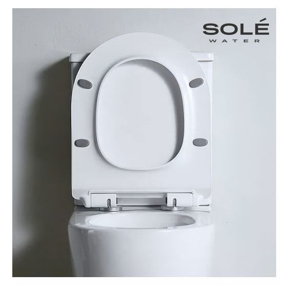 Унитаз-компакт безободковый Sole Porto Turbo с тонкой крышкой микролифт (система смыва Торнадо) фото 5