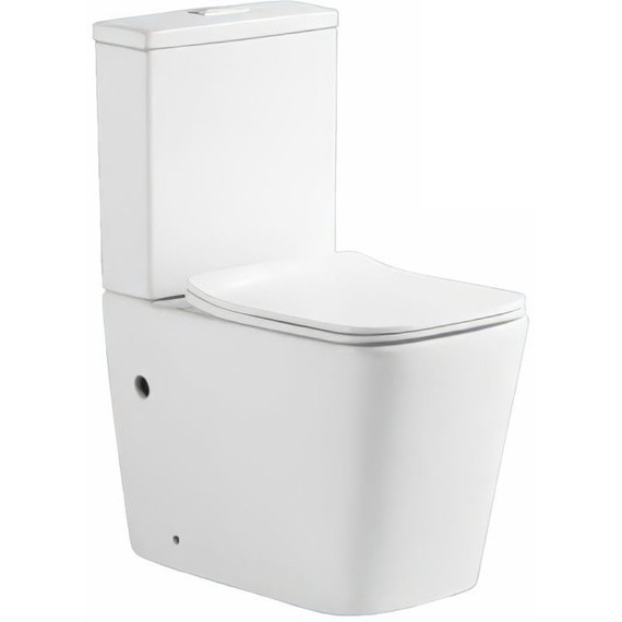 Унитаз-компакт безободковый Sole Rif Turbo с тонкой крышкой микролифт (система смыва Торнадо) фото 2